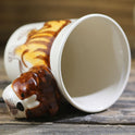 Animal mug Hand painted animal mug english bulldog ceramic mug