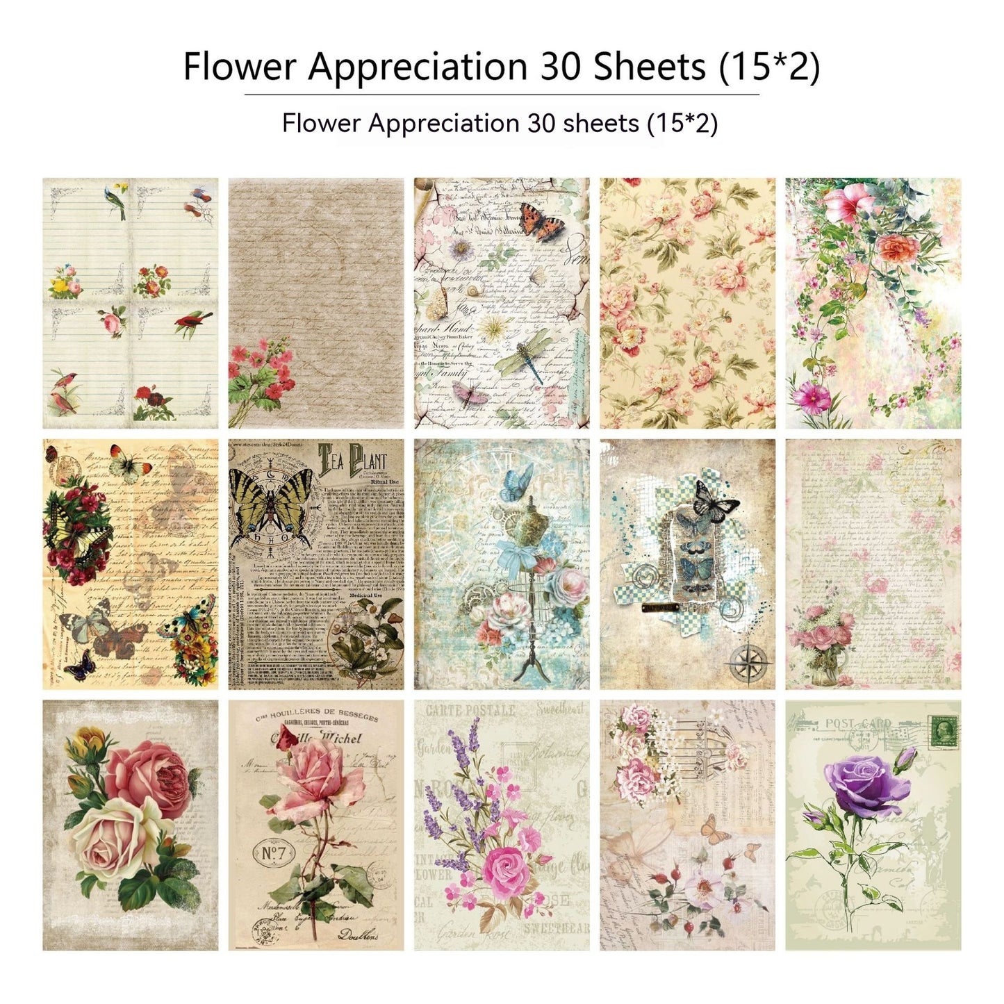 30 Pieces Diary Newspaper Decoration Scrapbook Material Paper