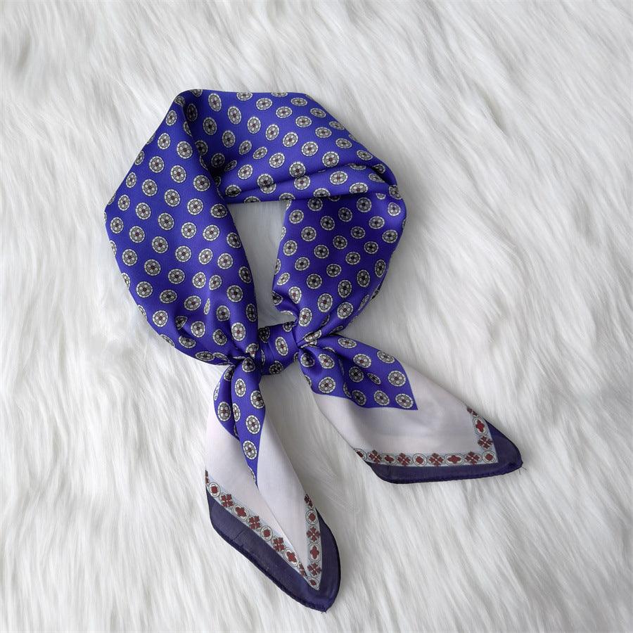 Square Imitated Silk Scarves Geometric Pattern