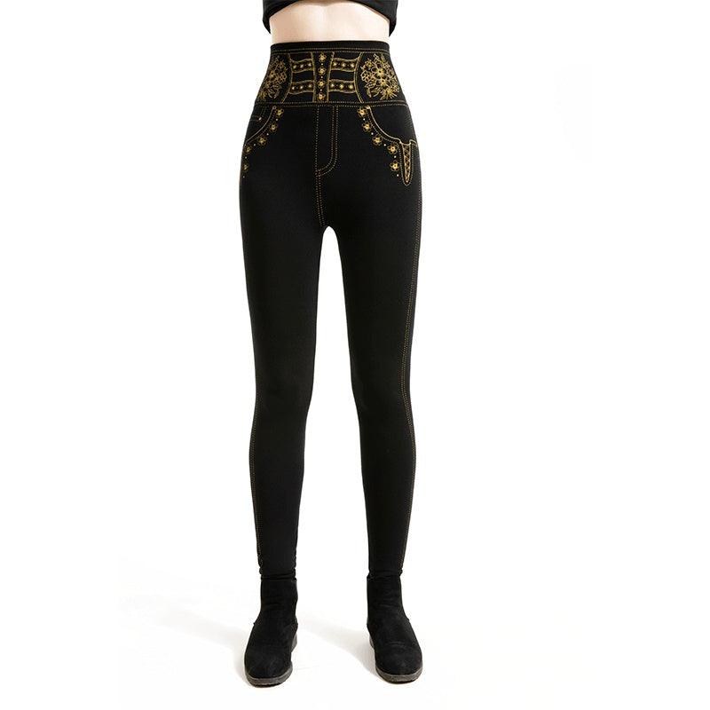 Women's Fashionable Printed Slim-fit Slimming Hip Raise Pencil Pants