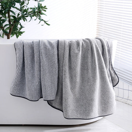 Antibacterial Bamboo Charcoal Fiber Thick Coral Fleece Absorbent Household Bath Towel