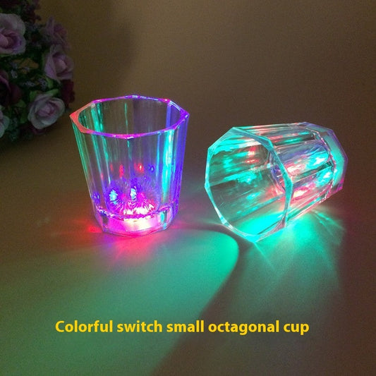 Small Octagon Cup Led Cup Bar Wedding Luminous Color Cup