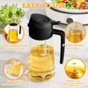 16Oz Oil Spray Bottle Kitchen Cooking Oil Dispenser Dual-Purpose Glass Sprayer