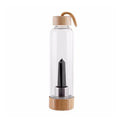 Crystal Infused Elixir Glass & Bamboo Water Bottle