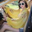 Korean embroidered chiffon sun protection clothing shawl