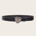 Metal Heart Snap Vintage Women's Belt