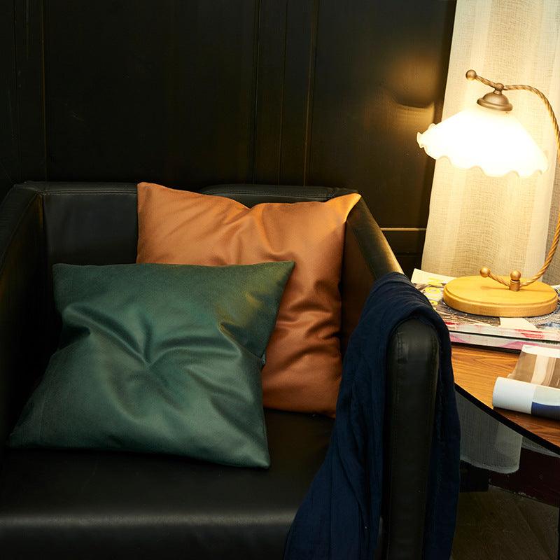Soft Faux Leather Technology Cloth Sequin Pillowcase Modern Simplicity