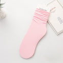Bunching Socks Women's Springsummer Thin Solid Color