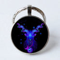 Twelve Constellation 25mm Time Gem Metal Keychain