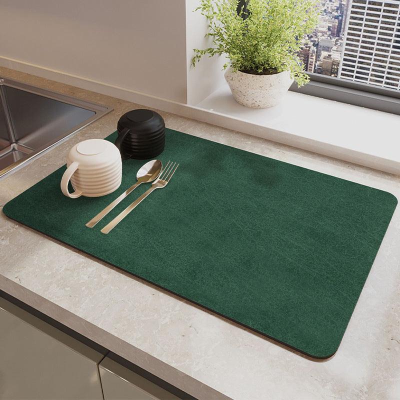Absorbent Bowl And Plate Drying Mat Bar Counter Wash Basin Water Draining Pad Kitchen Table Table Non-slip Mat