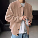 Fashion Solid Color Simple Men's Knitwear Cardigan Sweater Coat