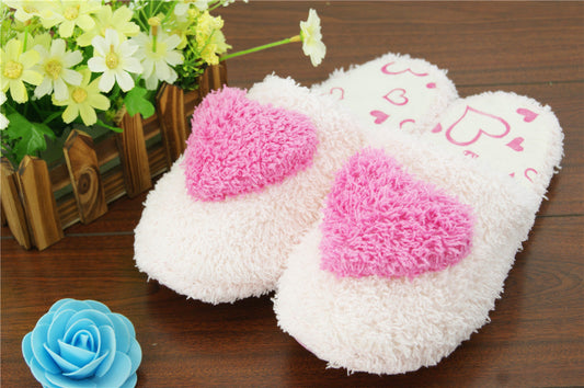 Non-slip plush cotton slippers