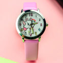 Cute cat luminous pointer strap watch