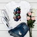 Summer Short Sleeve Fashion Graphic T-Shirt Top Women