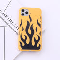 Compatible with Apple , Multicolor color soft shell flame phone case