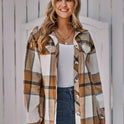 Women's Single-breasted Casual Plaid Women's Coat
