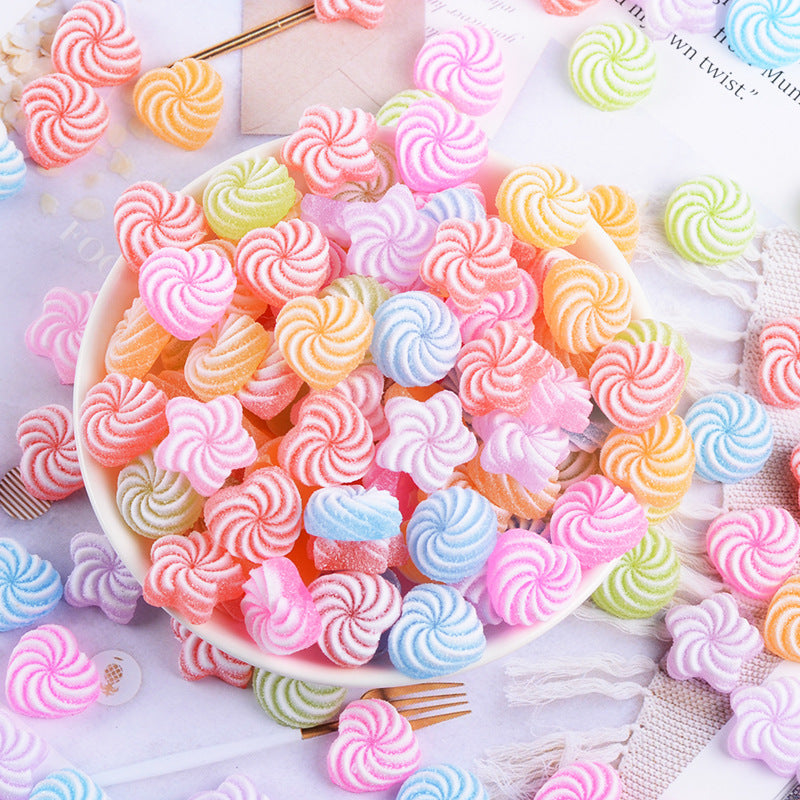 Simulation Vortex Candy Handmade Diy Hairpin Material Resin Accessories