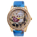 Bracelet Watch Korean Retro Rose Pattern Ladies Watch