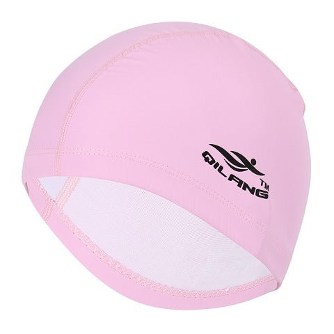 Solid color waterproof swimming cap