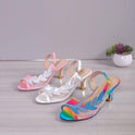 Summer New High Heel Sandals Stiletto Heel Rhinestone Buckle Sandals Fashion Sexy High Heels