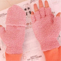 women's winter multi-functional half finger gloves