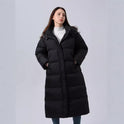 Quilted Plaid Hooded Cotton-padded Coat For Women