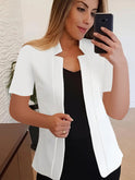 Solid Color Short Sleeve Small Suit Jacket Professional Casual All-matching