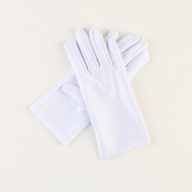 Acrylic High Elasticity Solid Color Sunscreen Gloves For UV Protection