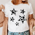 Fashion Printing Creative Color Lip Print Short Sleeve