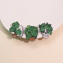 Skull Ghost Plant Series Brooch Decorations Top Backpack Punk Badge Gift