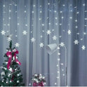 LED Snowflake Fairy Lights Curtain Window Christmas Party Wedding Decoration UK