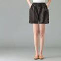 Women's Loose Outer Wear Elastic Waist Casual Cotton Linen Shorts