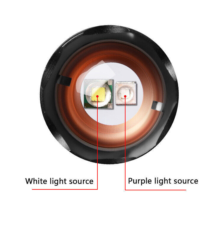 2 Modes UV 395nm Ultraviolet LED Flashlight White Torch Inspection Dual Light UK  The UK Does Not Include VAT, Which Needs To Be Borne By Oneself. Please Consider Carefully Before Placing An Order