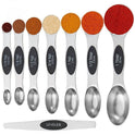9-piece Set Of Stainless Steel Double Headed Measuring Spoons