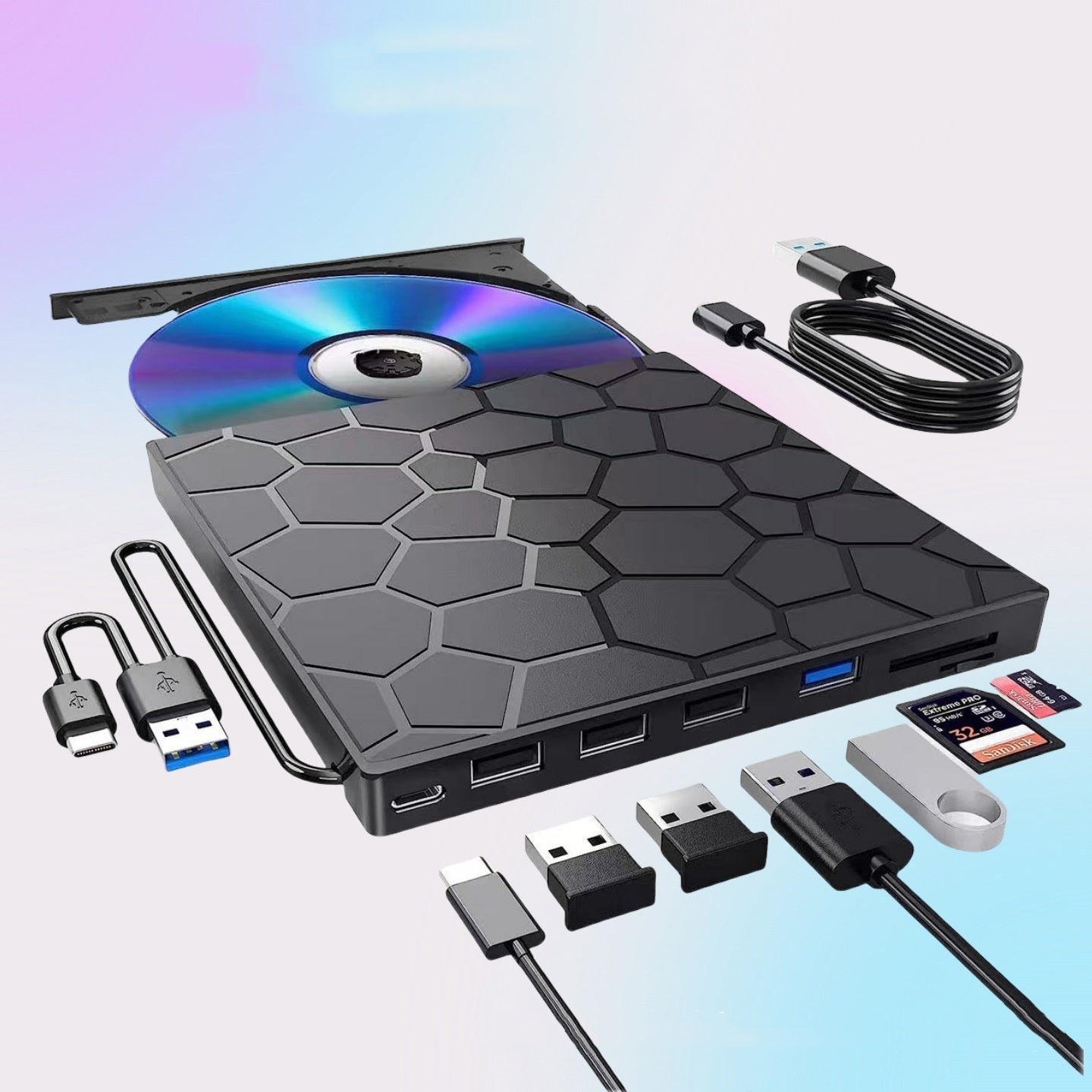 Multifunctional External CD Driver CD Writer