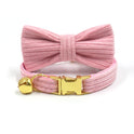 Handsome Cat Bow Corduroy Cat Collar