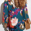 Fashion Flower Print Shirt Jacket Women Top