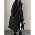 Down Cotton-padded Coat Dark Loose Lovers Three-quarter Length Women
