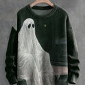 Halloween Ghost Pattern Horror Printed Sweater