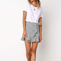 Ruffle skirt evening high waist skirt