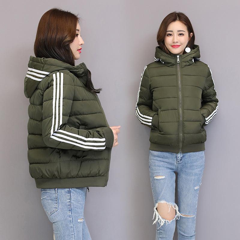 Women's Clothing Short Cotton Jacket New Winter Clothes Student Clothing Slim-fit Hood Fashionable Cotton Coat
