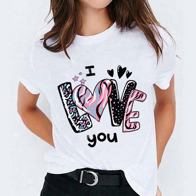 Cartoon Love Sweet Cute Short Sleeve