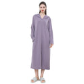 Zipper Bathrobe Couple Hooded Nightgown Thin Pajamas