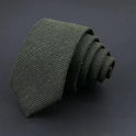 Thickened Sanded Fabric Hand Hit Men's Business Fashion Striped Solid Color Tie Cotton Formal Wear