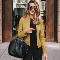 Leather PU suit jacket