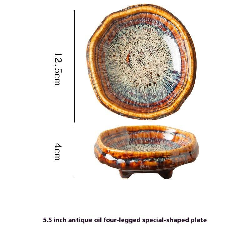 Creative Inkjet Hand Color Shaped Household Ceramic Plate