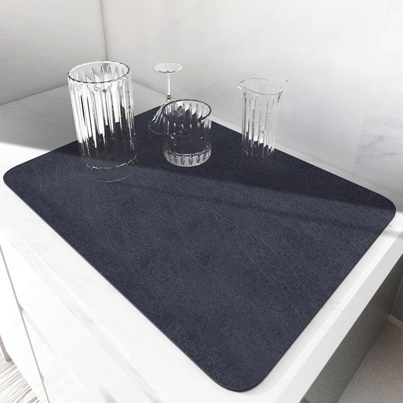 Absorbent Bowl And Plate Drying Mat Bar Counter Wash Basin Water Draining Pad Kitchen Table Table Non-slip Mat