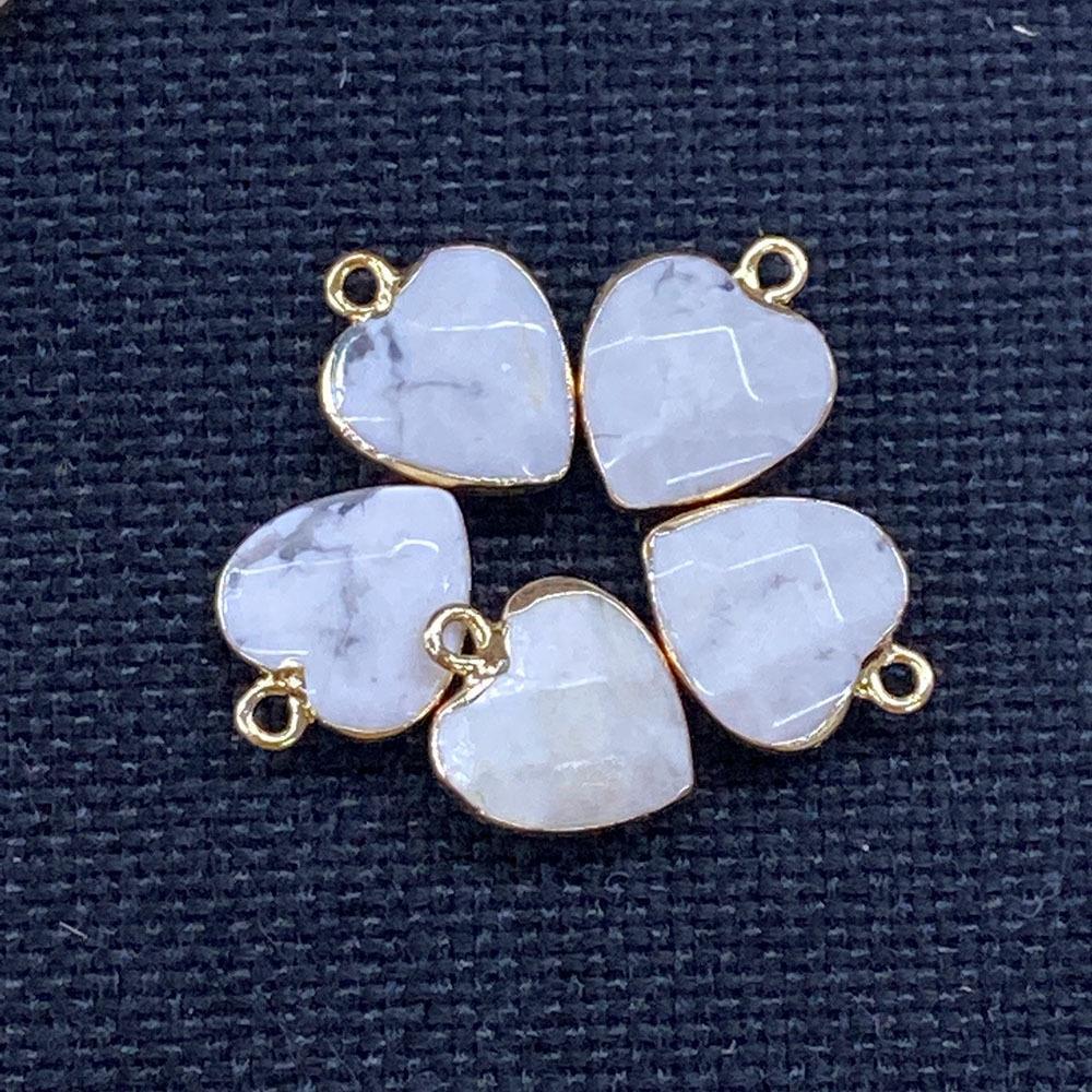 Natural Stone Faceted Malachite 15 X18mm Heart-shaped Tigereye Pendant