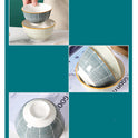 Nordic Style Underglaze Ceramic Small Rice Bowl 4.5 Inches