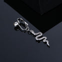 Non-perforated Snake-shaped Navel Stud Zircon